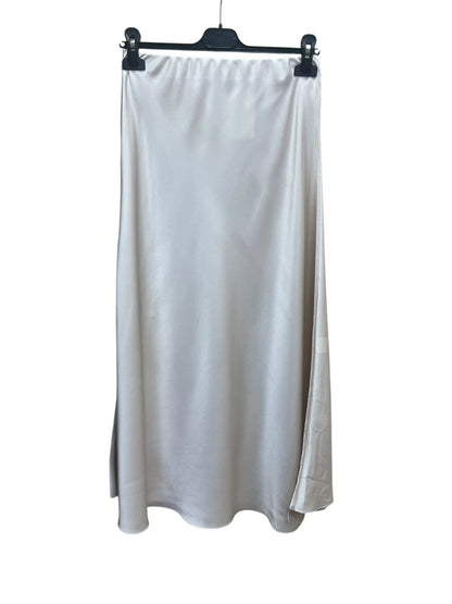 Jupe Satiné Coupe Légèrement Évasé Kaki, Noir et beige