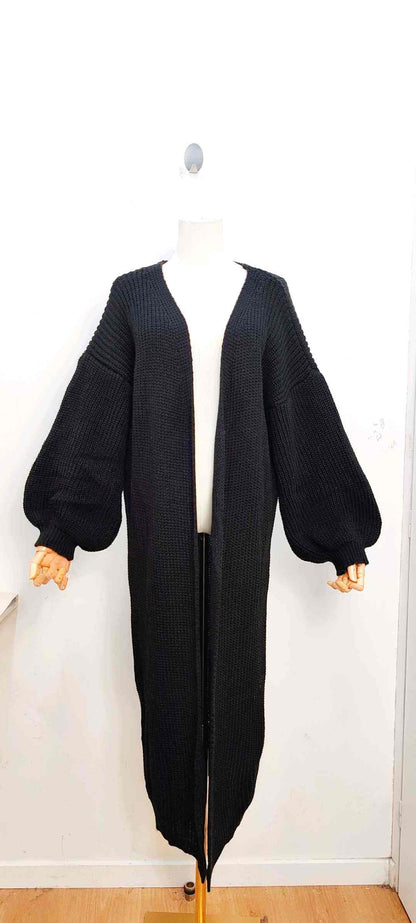 Gilet long Noir et Beige