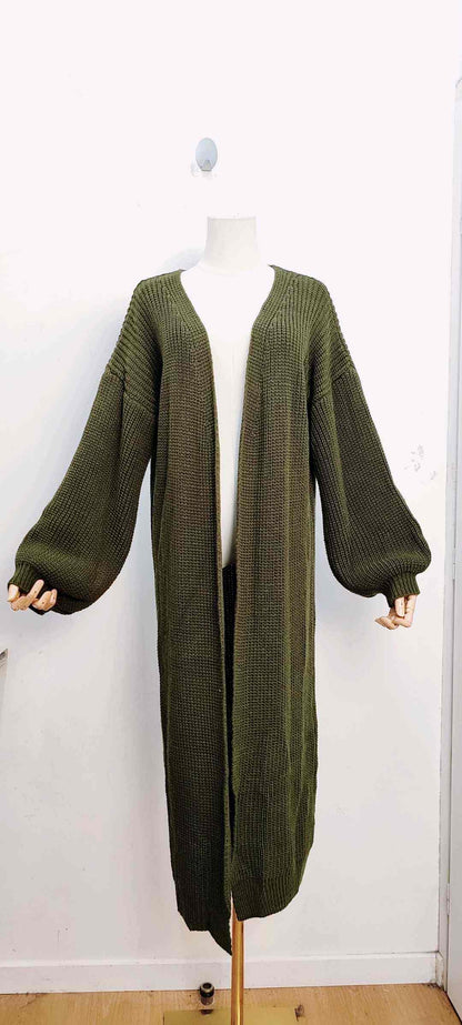 Gilet long Noir et Beige