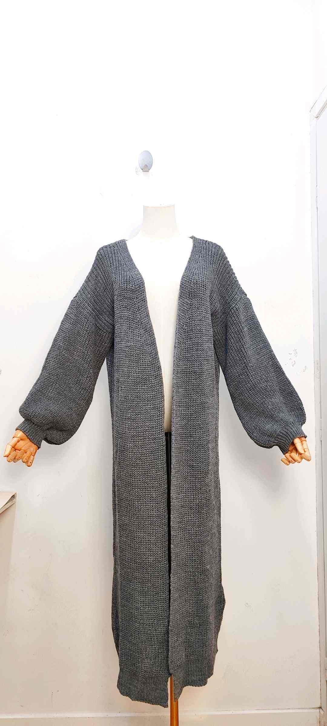 Gilet long Noir et Beige
