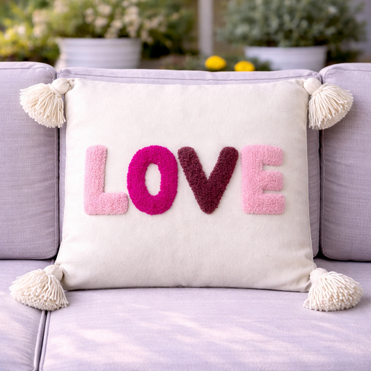 Coussins décoratifs bohème chic Love