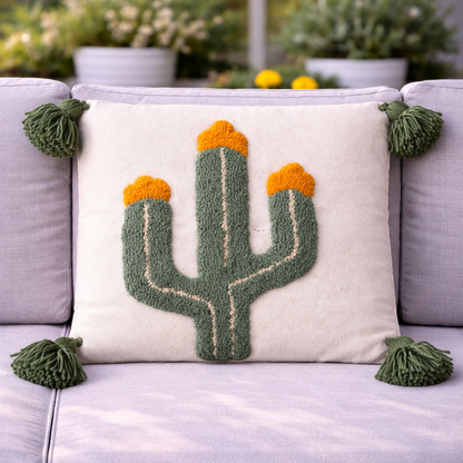 Coussins décoratifs bohème chic cactus 🌵
