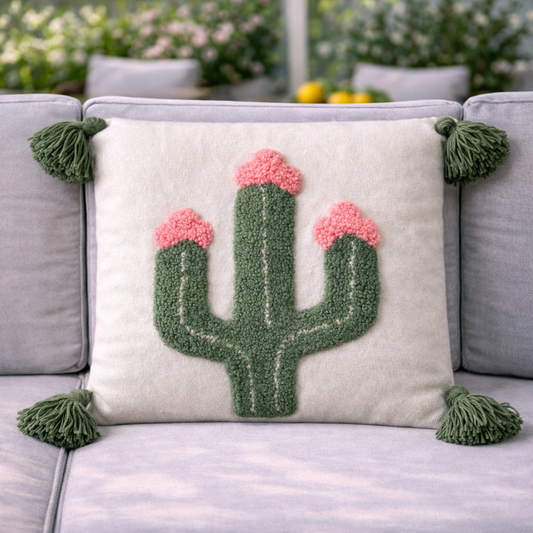 Coussins décoratifs bohème chic cactus 🌵