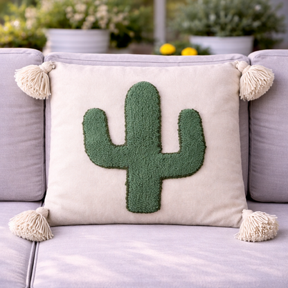 Coussins décoratifs bohème chic cactus 🌵