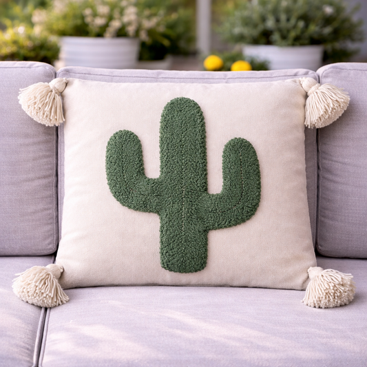 Coussins décoratifs bohème chic cactus 🌵