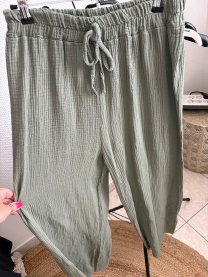 Pantalon Gaze de Coton CAMILLE 2 - DISPO en PLUSIEURS COULEURS👇🏼