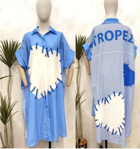 ROBE ST TROPEZ  Oversize bleu