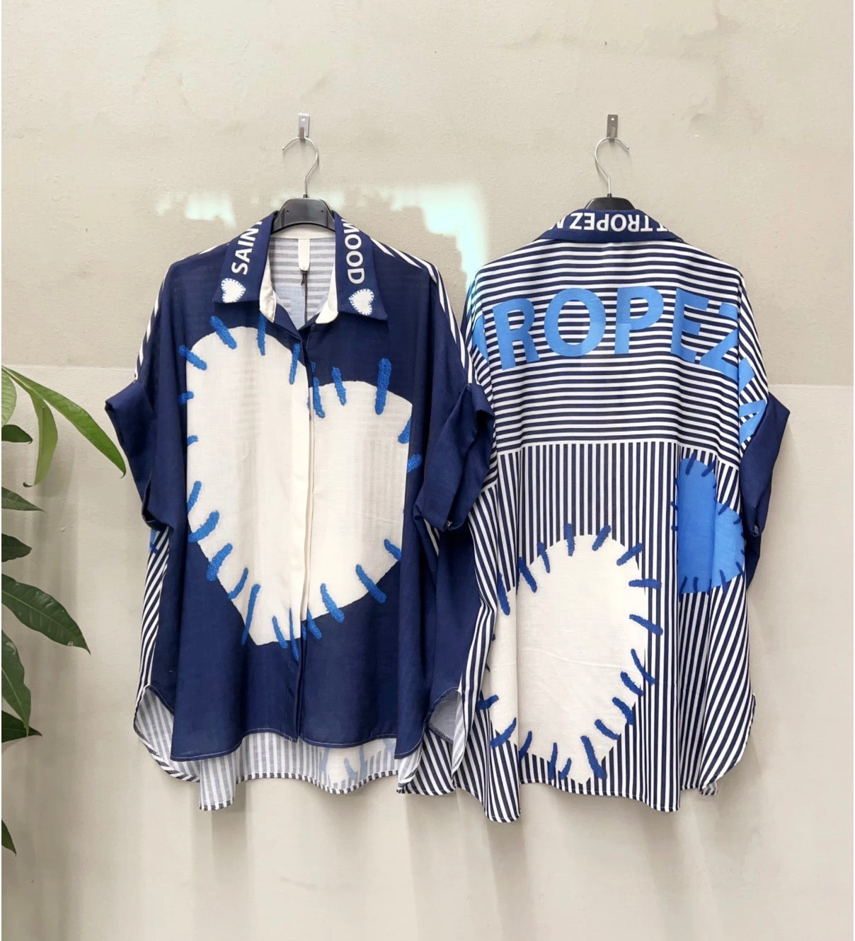 CHEMISE ST TROPEZ Oversize marine