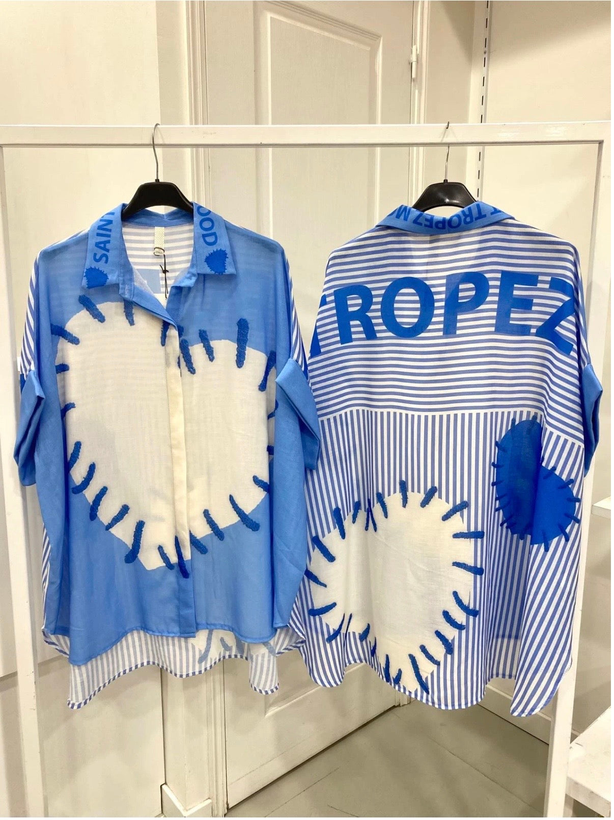 CHEMISE ST TROPEZ Oversize Bleu