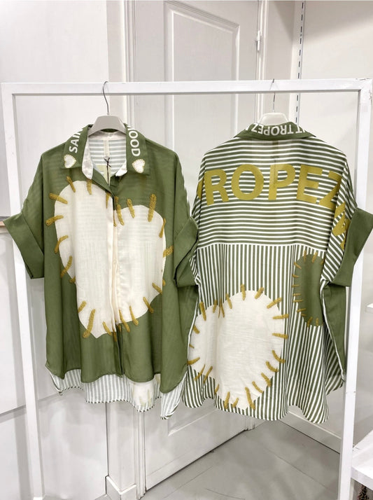 CHEMISE ST TROPEZ  Oversize kaki