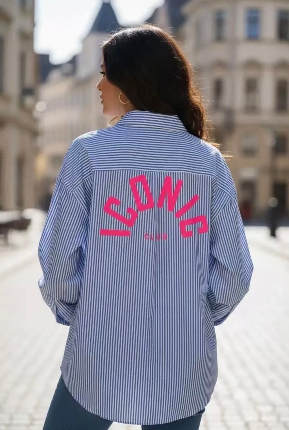Chemise rayée ICONIC – Coupe oversize tendance