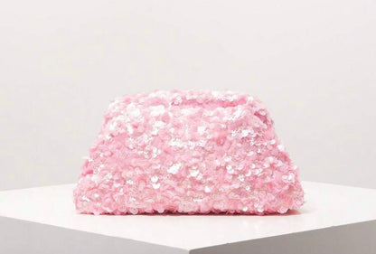 Pochette paillettes glamour – Sac élégant day & night rose