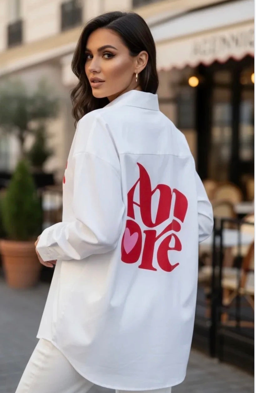 Chemise oversize “Amore” – Chemise blanche tendance