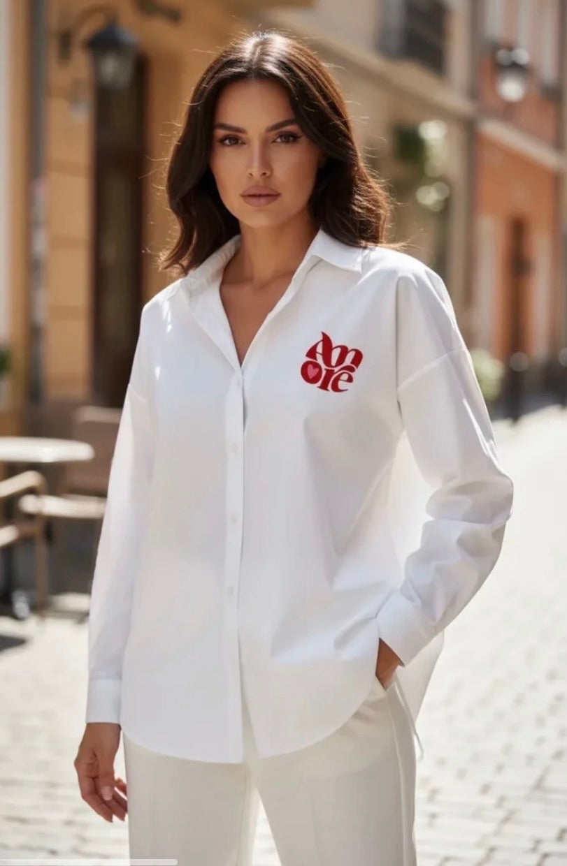 Chemise oversize “Amore” – Chemise blanche tendance