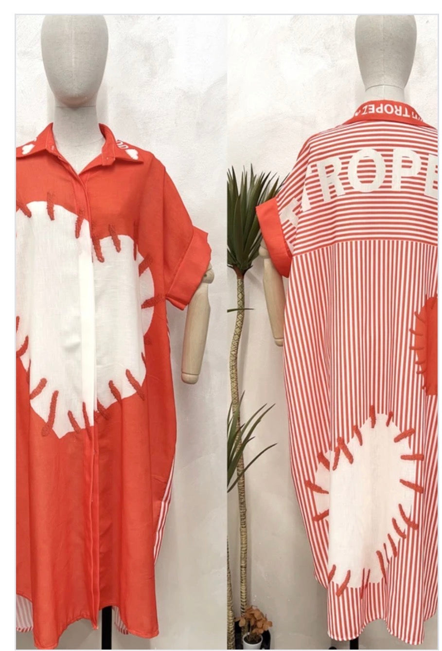 ROBE ST TROPEZ Oversize Rouge