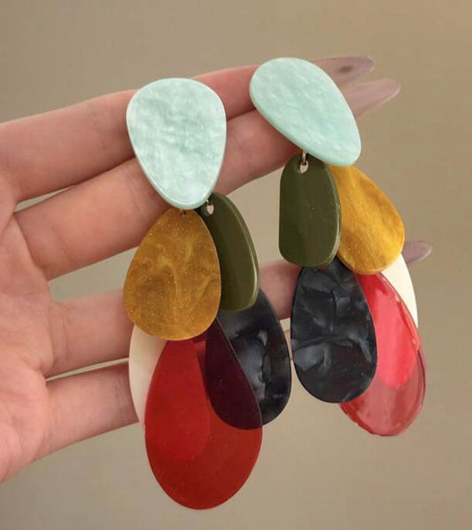 Boucles d’oreilles multicolores – Boucles d’oreilles pendantes tendance
