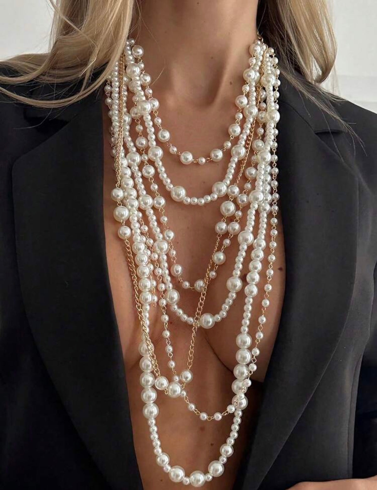 Sautoir Multirangs Perles & Chaînes ✨