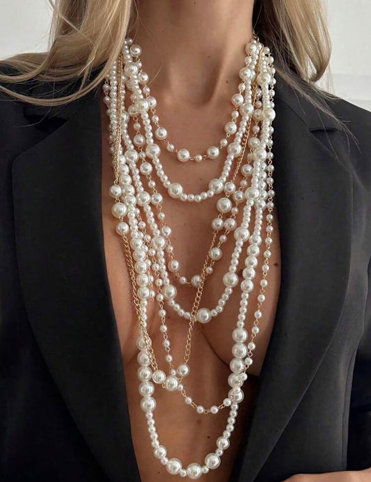 Sautoir Multirangs Perles & Chaînes ✨