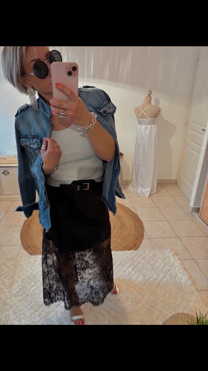 Débardeur scintillant MELINDA - ARGENT