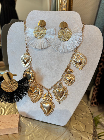 Boucles D'oreilles BOHEME - OR/BLANCHE