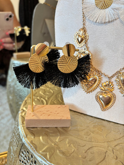 Boucles D'oreilles BOHEME - OR/NOIR