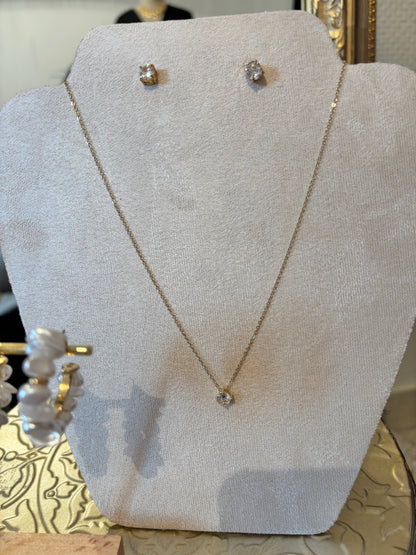 Boucles d'oreilles clous zirconium SWANN - OR