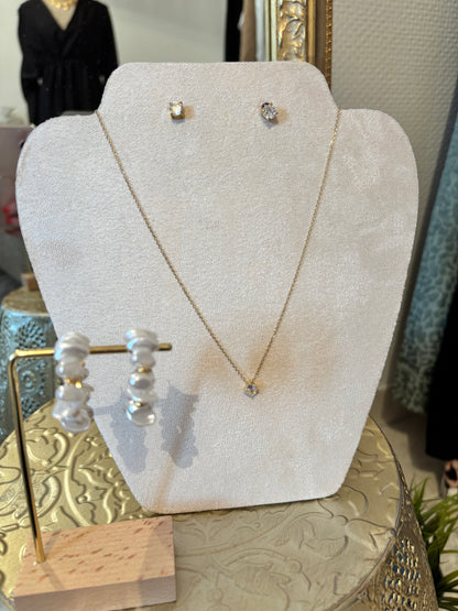 Collier ras de cou zirconium ANDREA - OR