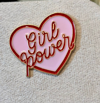 Pin’s GIRL POWER - ROSE/ROUGE