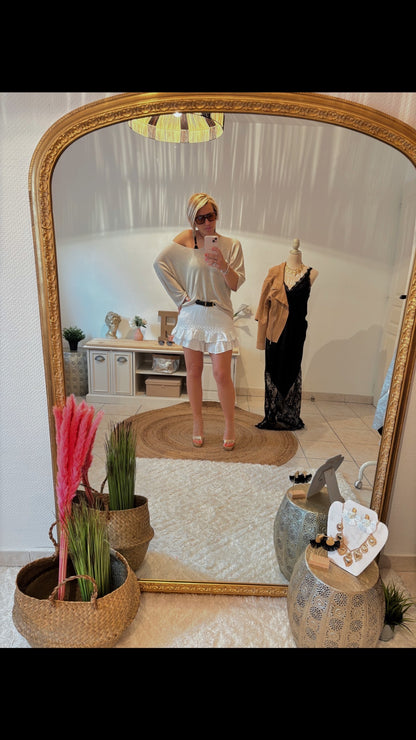 Pull Maille Col V Manche Longue En Modal CHARLENE - DISPO en PLUSIEURS COULEURS 👇🏼