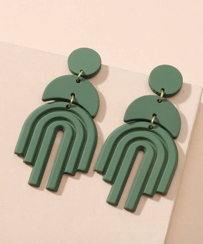 Boucles d’oreilles ROUGE & KAKI