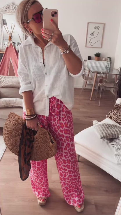 Pantalon Gaze de Coton JULINE-ROSE LÉO